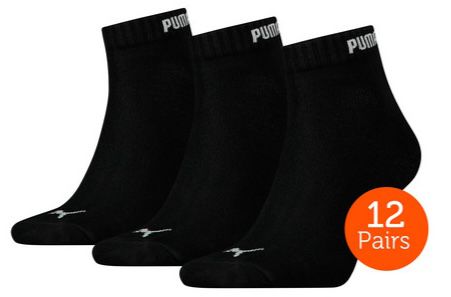 12 Paar Puma Quarter oder Crew Socken für je 20,90€ (statt 27€)