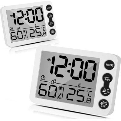 2er Set Tooltoo Thermometer Hygrometer mit Temperatur  und Feuchtigkeitsmesser und LCD Monitor für 6,81€ (statt 16€)