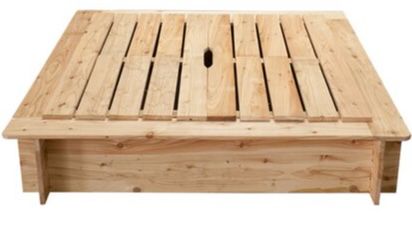 Sandkasten Komplett Bausatz aus Fichtenholz 120 cm x 120 cm für 39,99€ (statt 54€)