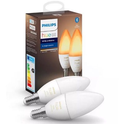 2er Pack Philips Hue White E14 LED Kerzen für 29,21€ (statt 37€)