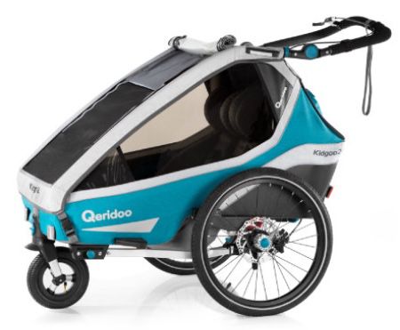 Qeridoo KidGoo 2 Sport (2020) Kinderfahrradanhänger in Petrol für 529€ (statt 599€)