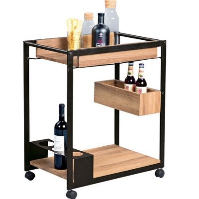 Casavanti Beistelltisch Kuba 2 in Braun Schwarz für 113,86€ (statt 180€)