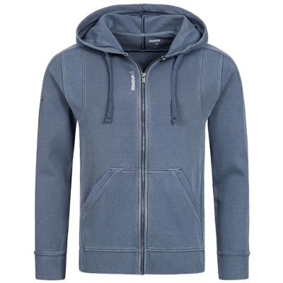 Reebok El Pigment Herren Kapuzen Sweatjacke in Blau und Grau für 29,94€ (statt 42€)