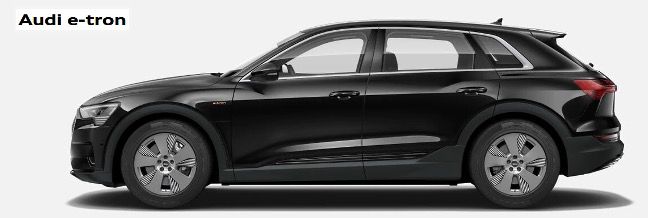 Gewerbe: Audi e tron Elektro mit 313PS in Schwarz für nur 269€ netto   LF 0,66