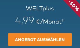 WELTplus Digital Abo mit 50% Rabatt in den ersten 12 Monaten   monatlich kündbar