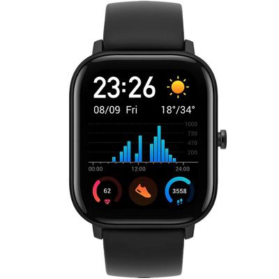 AMAZFIT GTS Smartwatch mit Silikonarmband in Schwarz für 73,90€ (statt 84€)