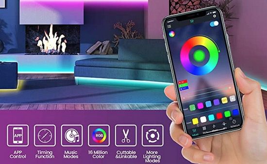 3x 5m LED RGB Streifen mit Fernbedienung & App Steuerung für 14,99€ (statt 30€)