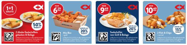 🎟️ Nordsee Gutscheine auch als PDF zum Download 🐟 z.B. 2 Backfisch Baguettes 50% Rabatt