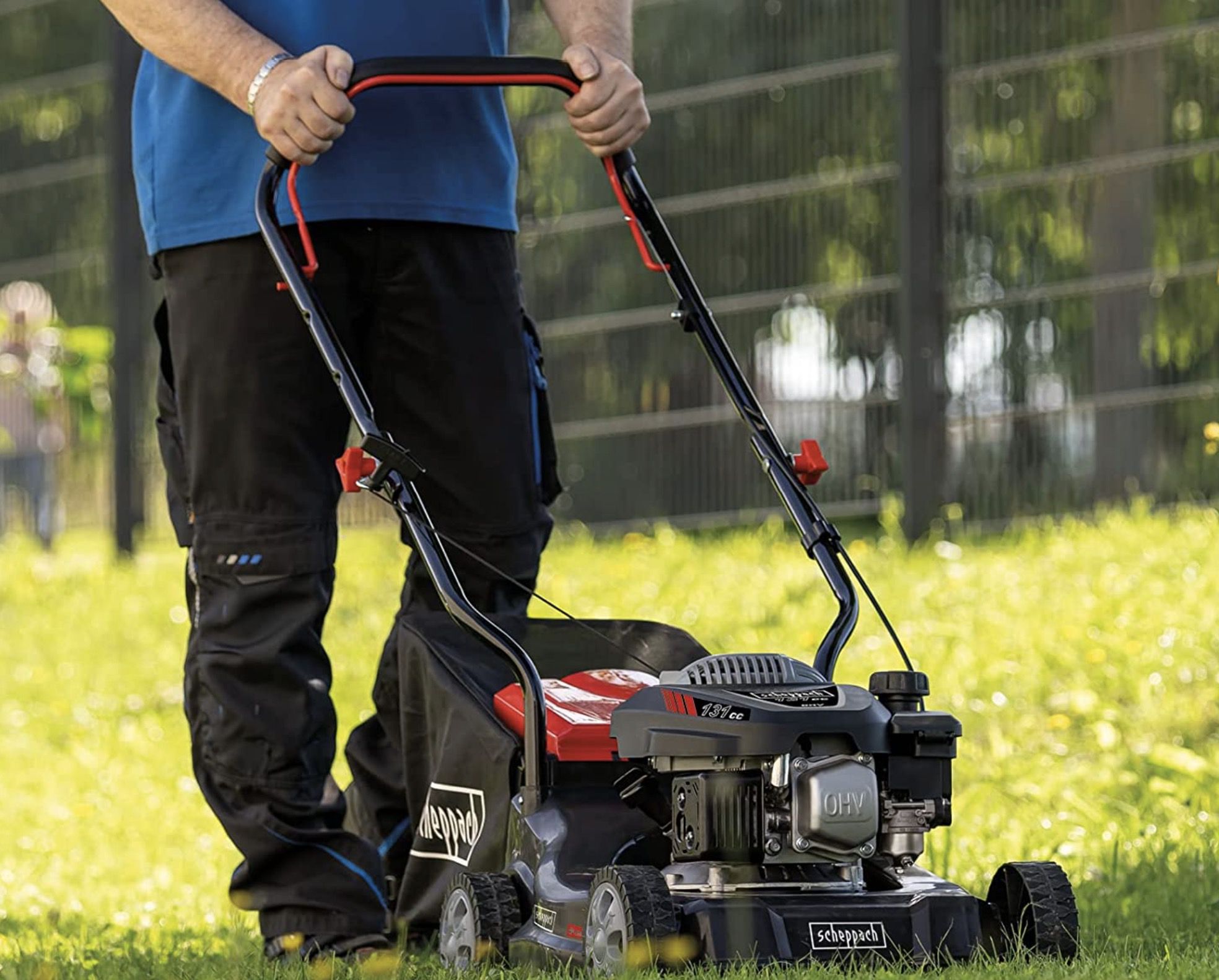 Scheppach MP132 40 Benzin Rasenmäher (40cm) mit 35L Fangkorb für 134,99€ (statt 159€)