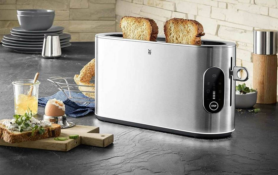 WMF Lumero Cromargan Langschlitz Toaster mit Brötchenaufsatz für 80,99€ (statt 100€)