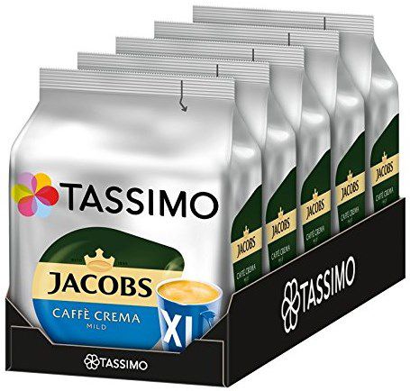 80 Tassimo Kapseln Jacobs Caffè Crema Mild XL für 18,95€ (statt 27€)