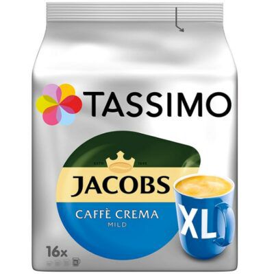 80 Tassimo Kapseln Jacobs Caffè Crema Mild XL für 20,16€ (statt 27€)