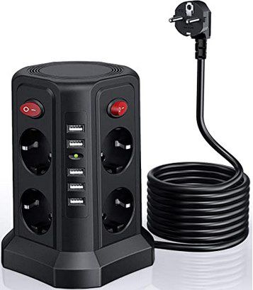 Sameriver G3011   8fach Steckdosenleiste mit 5 USB Ports & 5m Kabel für 24,47€ (statt 36€)