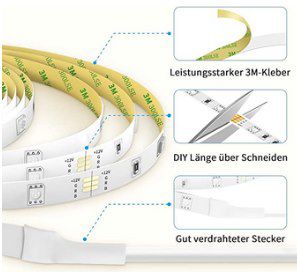 2x 5m Govee H6189 LED RGB Streifen mit Fernbedienung & Netzteil für 19,99€ (statt 28€)