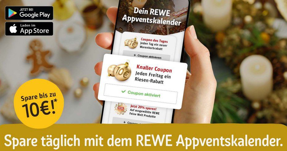 REWE 5€ Rabatt ab 40€ Einkauf   Coupon in der App   nur HEUTE