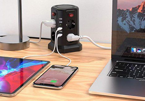 Sameriver G3011   8fach Steckdosenleiste mit 5 USB Ports & 5m Kabel für 24,47€ (statt 36€)