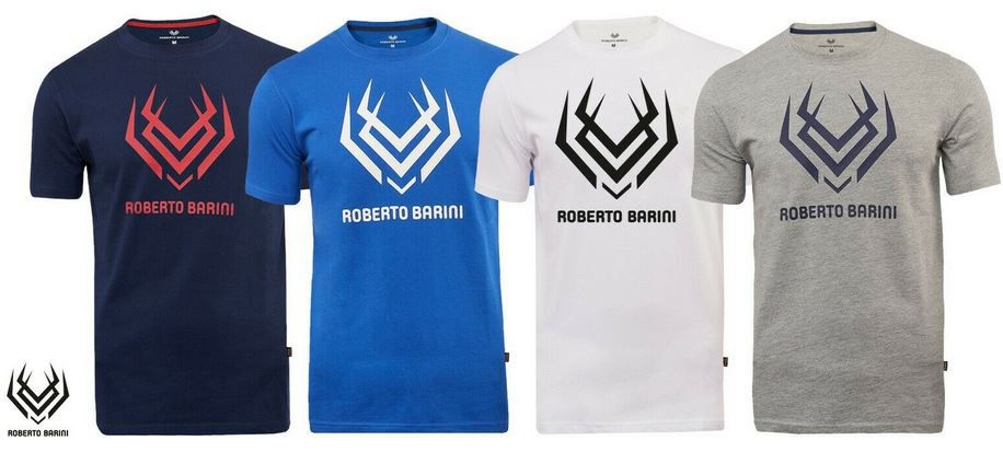 Roberto Barini Herren T Shirt mit Logo Print für 10,99€ (statt 16€)