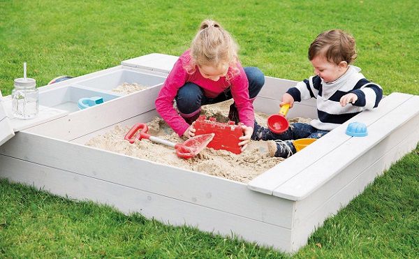 roba Outdoor Sandkasten mit Spielwannen für 114,99€ (statt 150€)