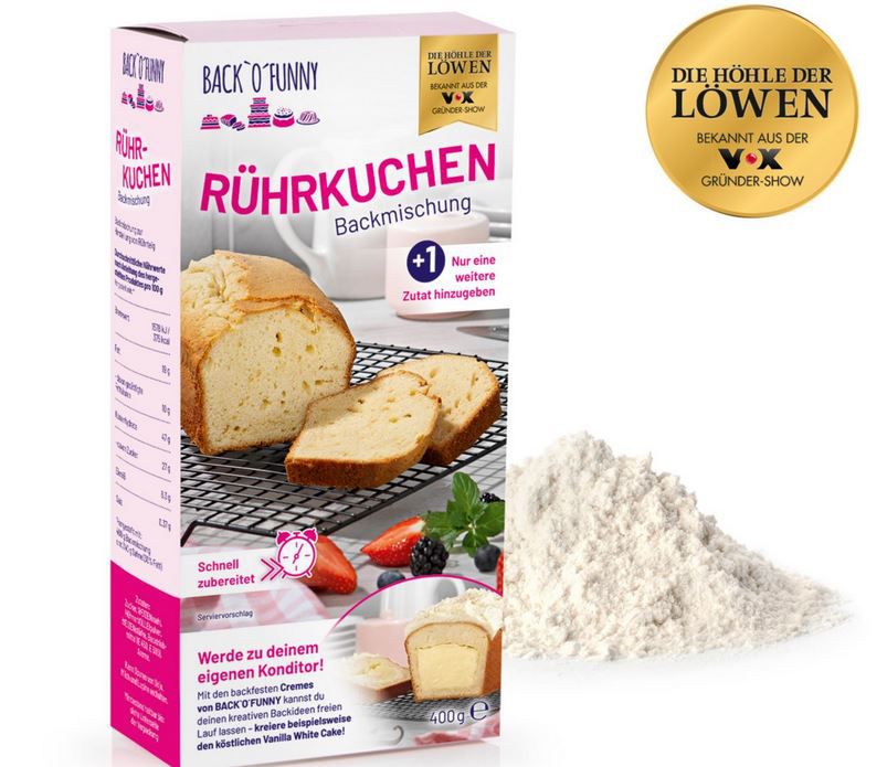 Höhle der Löwen: heute z.B. Back O Funny Backmischung Rührteigmix 400g ab 4,99€ +VSK