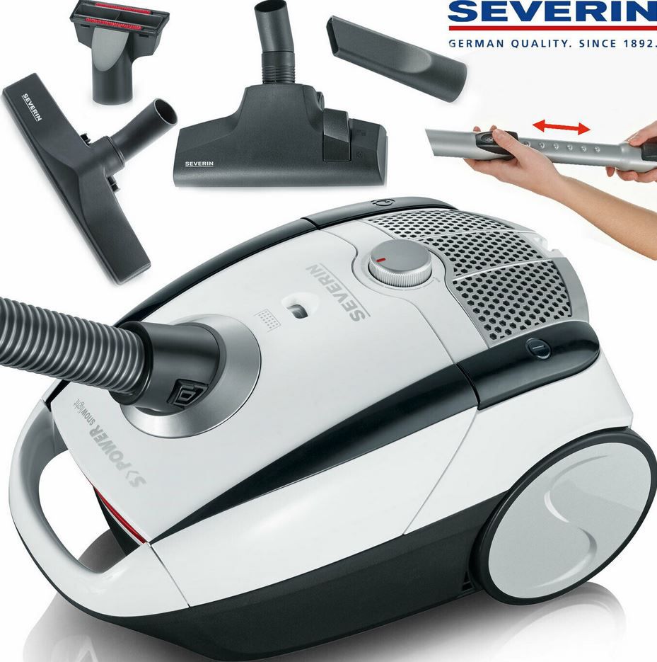 Severin BC 7035 Bodenstaubsauger mit Beutel HEPA13 + Zubehör für 56,99€ (statt 65€)