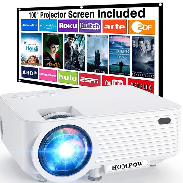 HOMPOW T25 Mini Beamer 6000 Lumen Full HD für 79,99€ (statt 120€)