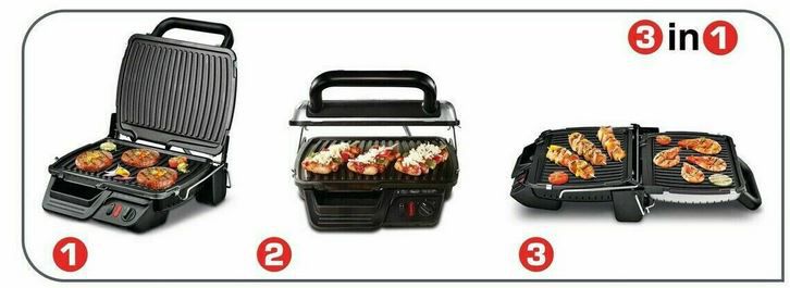 Tefal GC3060 Kontaktgrill + Hamburgerpresse + Grillbürste + Rezeptheft für 74,99€ (statt 90€)