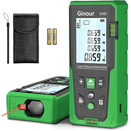 Ginour GN50   Laser Entfernungsmesser für bis zu 50m für 17,99€ (statt 30€)