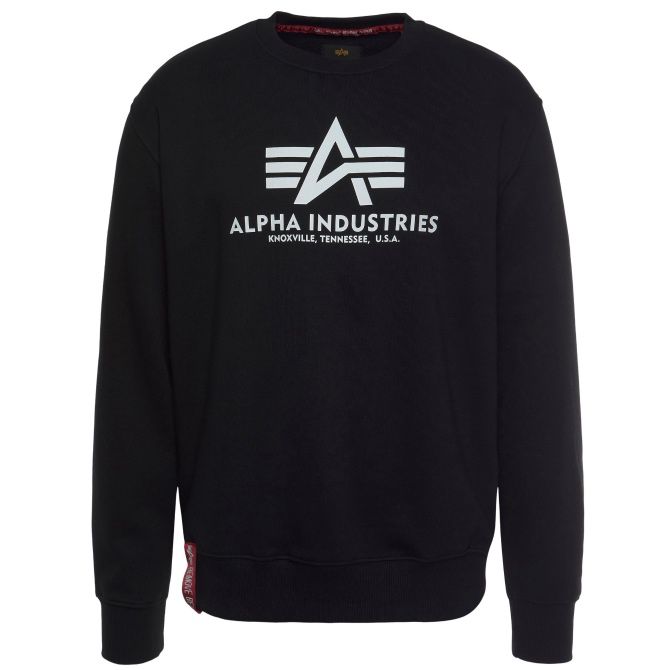 Alpha Industries Basic Sweater in Schwarz bis 5XL ab 33,99€ (statt 43€)