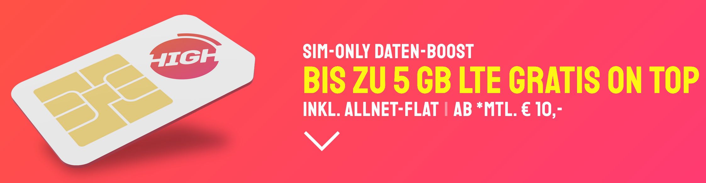 Sparhandy AllNet & SMS Flatrate SimOnly D Netz mit 5GB LTE25 für 10€ mtl.