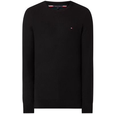 Tommy Hilfiger Pullover aus Bio Baumwolle in Schwarz für 47,99€ (statt 93€)   S bis 2XL