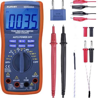 Kuman Digital Multimeter True RMS6000 für z.B. Spannung, Strom und Widerstand für 22,39€ (statt 32€)