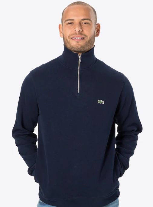 Lacoste Strickpullover aus 100% Baumwolle mit Stehkragen für 90,30€ (statt 120€)