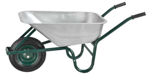 Juskys Schubkarre Garden 100 Liter Volumen bis 210kg und Luftreifen für 48,90€ (statt 65€)