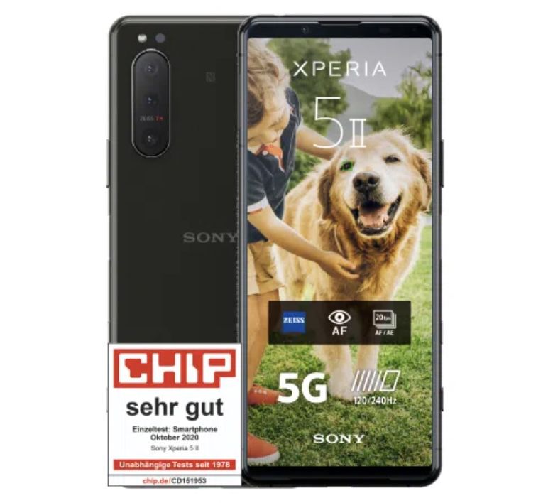 Sony Xperia 5 II für 4,99€ + o2 Allnet Flat mit 20GB LTE für 29,99€ mtl.