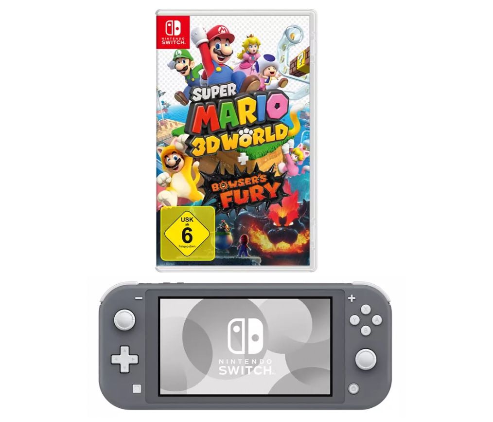 Nintendo Switch Lite inkl. Super Mario 3D World + Bowsers Fury für 219,99€ (statt 242€)