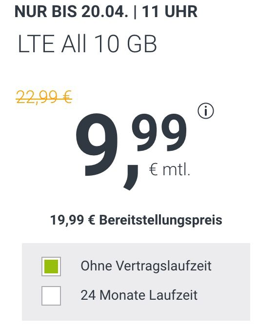 WinSIM Osterspecial: o2 Allnet Flat mit 10GB LTE für 9,99€ (statt 23€) + keine Laufzeit