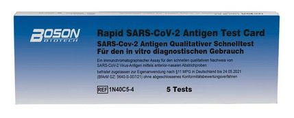 5er Pack Corona SARS CoV 2 Antigenschnelltest Boson nur 9,99€