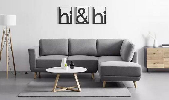 Bessagi Home Wohnlandschaft Kyle in Grau für 629,30€ (statt 899€)