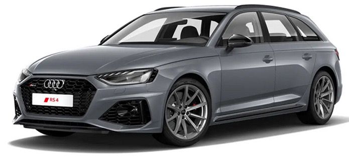 Gewerbe: AUDI RS4 Avant Tiptronic in Nardograu mit 450PS für 479€ netto mtl.   LF 0,70