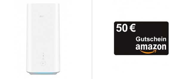 Huawei GigaCube Router für 4,99€ + Vodafone GigaCube Flex 50GB LTE für 34,99€ mtl. + 50€ Amazon Gutschein