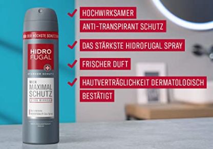 5er Pack Hidrofugal Men Maximal Schutz Herren Deo ohne Ethylalkohol ab 7,41€ (statt 15€)