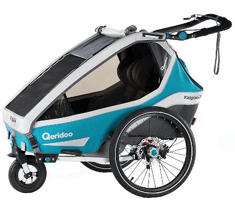 Qeridoo Kidgoo2 Sport (2020) Kinderfahrradanhänger in Petrol für 539,99€ (statt 593€)