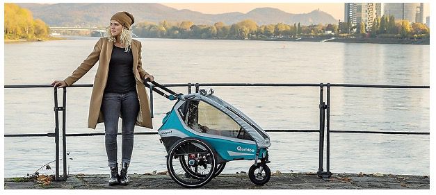 Qeridoo Kidgoo2 Sport (2020) Kinderfahrradanhänger in Petrol für 539,99€ (statt 593€)