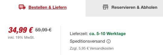 Schwerlastregal in 180x100x60cm mit je max. 200kg Belastbarkeit für 40,94€ (statt 50€)