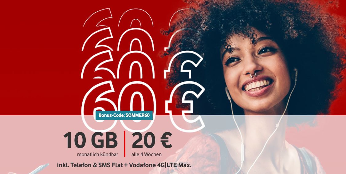 Letzte Chance! 🔥 3 Monate GRATIS Vodafone CallYa Digital Prepaid mit 10GB LTE dank 60€ Startguthaben + keine Anschlussgebühr
