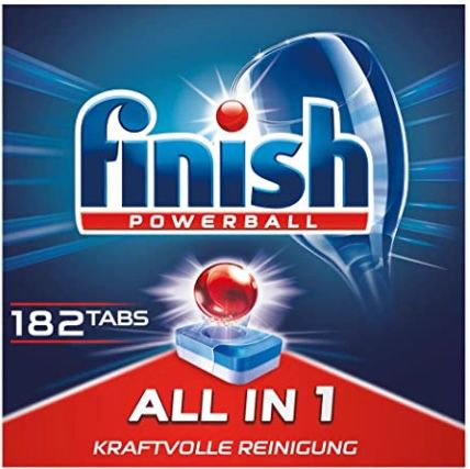 182er Pack Finish All in 1 Spülmaschinentabs für 17,35€ (statt 24€) &#8211; Prime Sparabo