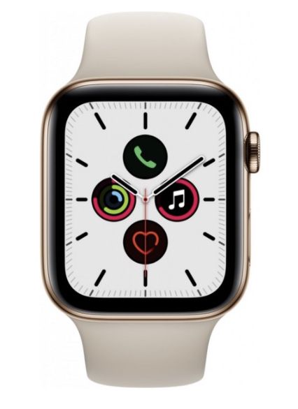 Apple Watch Series 5 GPS + LTE 44mm in Edelstahl Gold für 399€ (statt 470€)