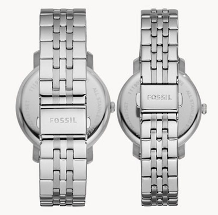 Fossil Luther Herrenuhr Set Edelstahl + Wechselband für 45,44€ (statt 89€)