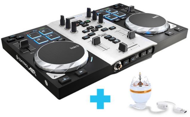 Hercules DJ Control Air S DJ Controller für 65,90€ (statt 130€) + gratis USB Partylampe