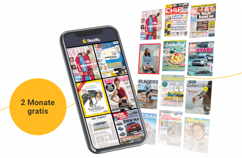 Readly eMagazin Flatrate 2 Monate gratis ausprobieren (statt 20€)